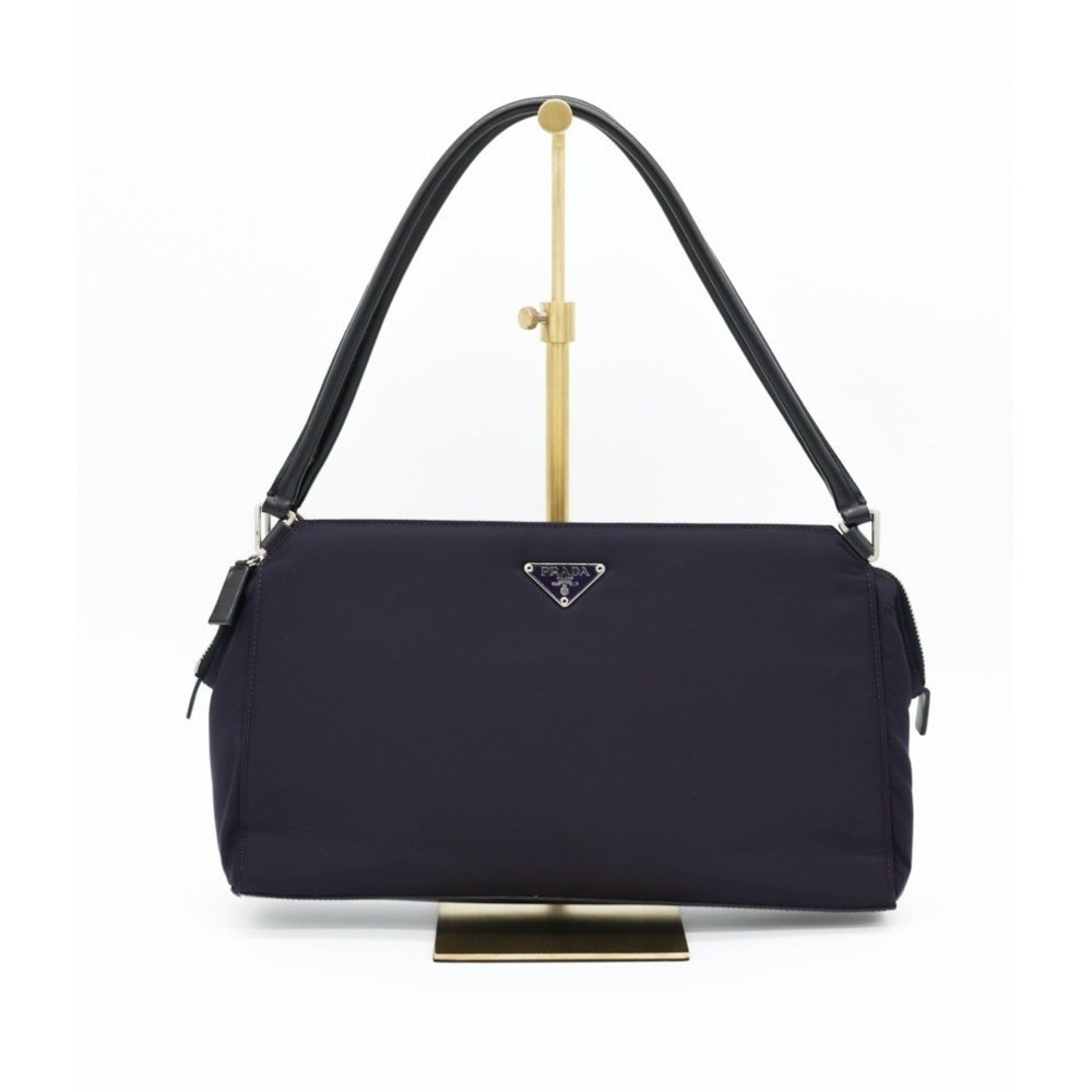 Prada Dark Plum Nylon Tessuto Shoulder Bag